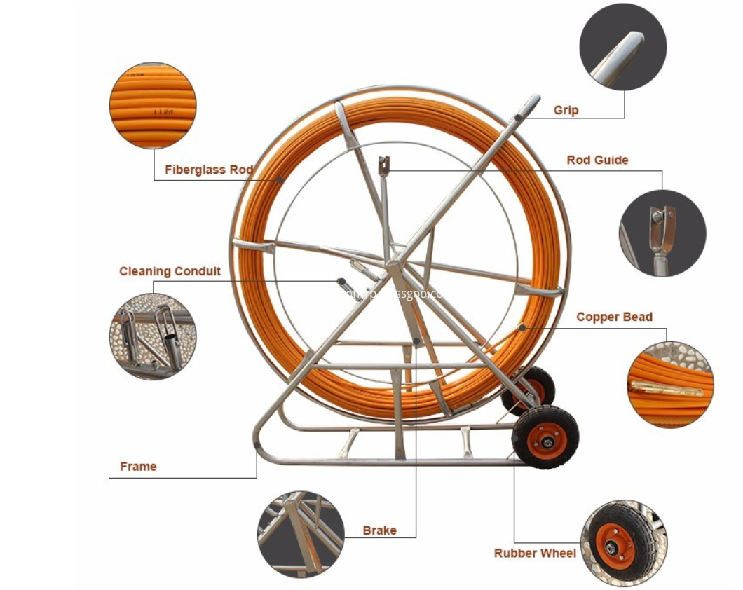 High Strength Optical Fiber Duct Rodder