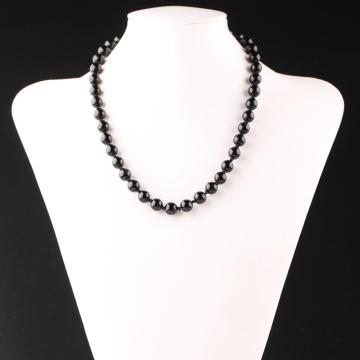 Popular Black Agate Beaded Chain Necklace Wholesale