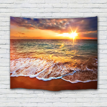 Sea Wave Tapestry Beach Series Wall Hanging Sunrise Dusk Tapestry Tropical Style Tapestry for Bedroom Home Dorm Decor