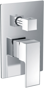 Brass Square Multi-Function Conceal Mixer