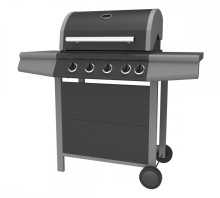 Four Burner Double Layer Hood Gas Grill