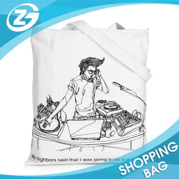 Promotional Logo Printed Eco Friendly Reusable Shopping Cotton Tote Bag