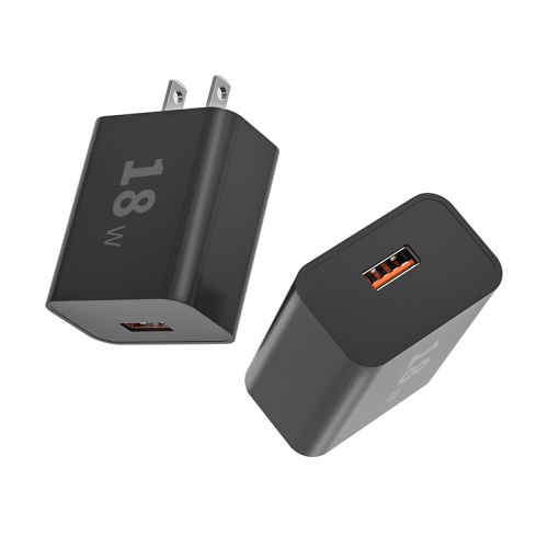 Novo carregador USB de cobrança rápida 18w carregador de parede USB de porta Única para celular para celular