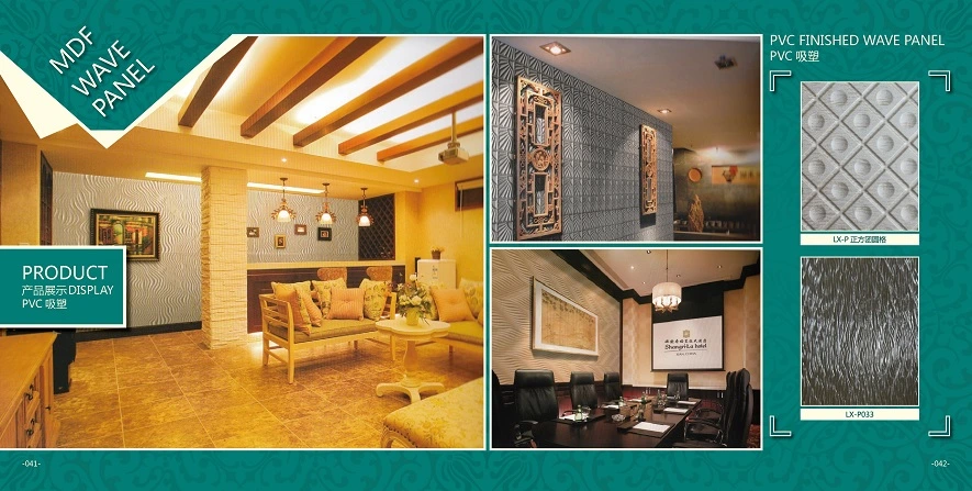 New Design Fireproof MDF Wave Decorative Wall Panels