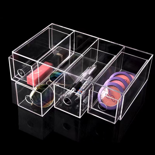 Caja de almacenamiento pequeña de plexiglás personalizada con cajones