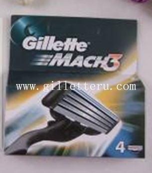 Gillette razor blades Mach3 of men shaving 4s