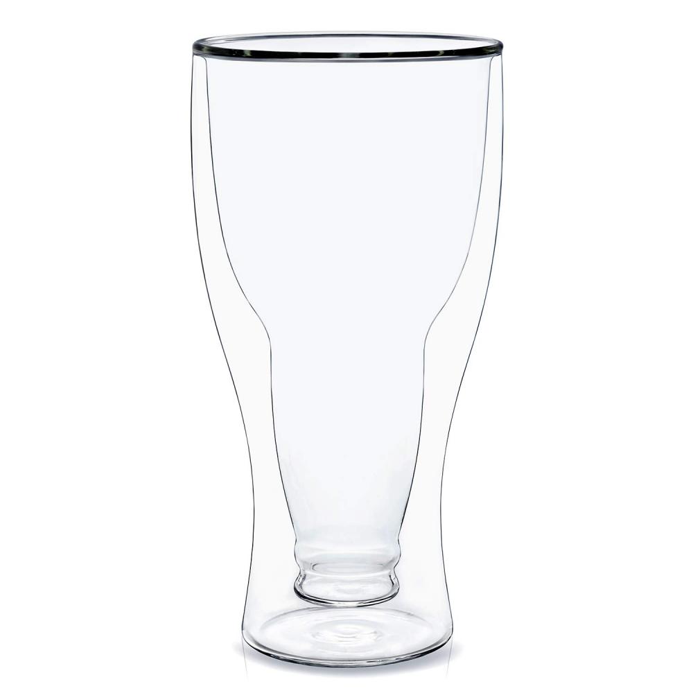 13.5-Ounce Double Wall Insulated Glass Beer Glass