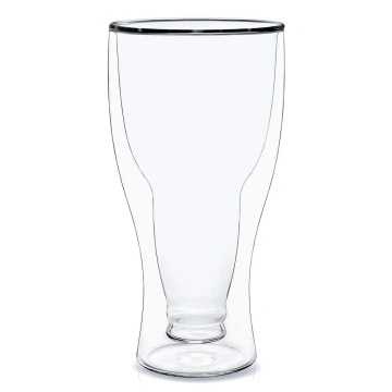 13 5 Ounce Double Wall Insulated Glass Beer - Double Wall Insulated Beer Glass 13 5 Ounce Double Wall Insulated Glass Beer - Double Wall Insulated Beer Glass