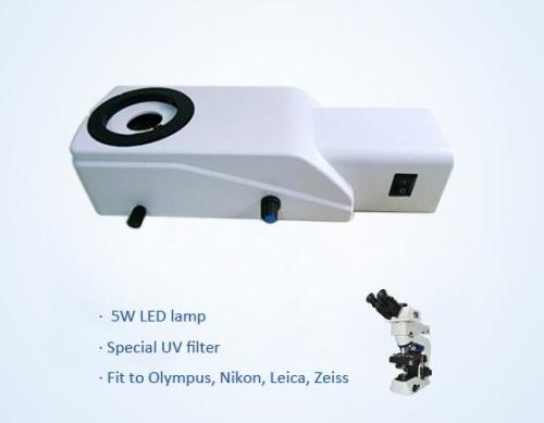 MF-UV-LED fluorescence illuminator to upgrade upright microscope to UV microscope