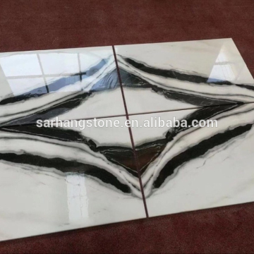 open book marble, Flooring Tile Wall Panda White Marble Stone,book matched marble design