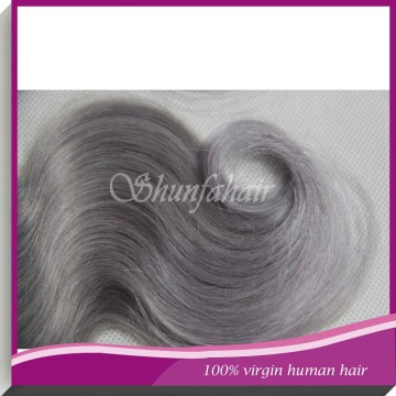 White hair extensions grey brazilian hair,Grey human hair weaving