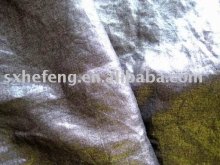 reactive dyeing Linen Rayon fabric with silver foil hemp fabric for trourers
