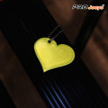 Yellow Heart Shape Love PVC Pendant