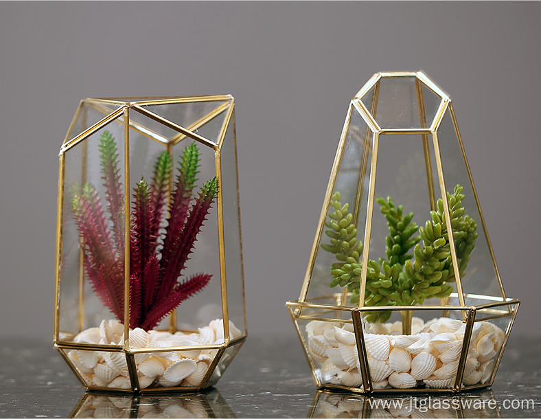Hot Selling Indoor Plant Glass Terrarium Geometric