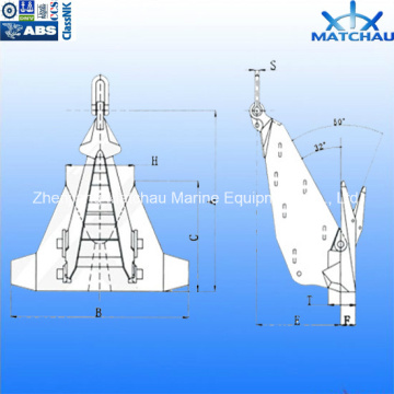 Marine/Ship Offshore Mooring Anchor Steven