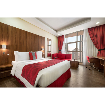 Deluxe Queen Hotel Bedroom Sets - Ramada Encore By Wyndham High Quality Business Room Furniture