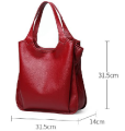 Beg tote premium warna pepejal