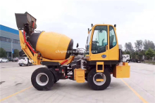 Self-feeding cement mixing engineering work vehicle