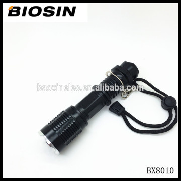 Outdoor aluminum zoom rechargeable cree led flashlight