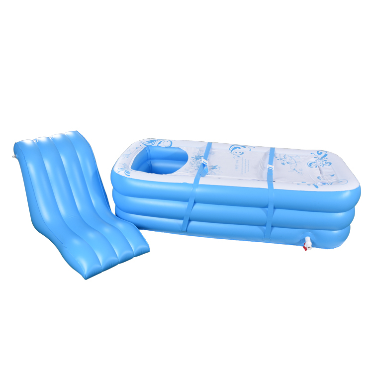 पोर्टेबल inflatable SPA बाथटब एल आकार कुशन