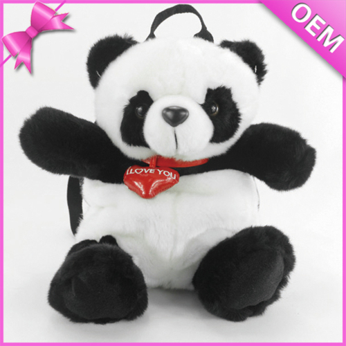Kids Safe 35cm Size Custom Design Cute Plush Panda Animal Backpack for Kids