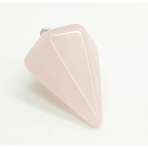 Pendentif en forme de quartz rose à 6 pièces