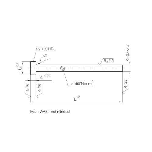 Auswerferstifte DIN1530 / ISO6751 mit zylindrischem Kopf