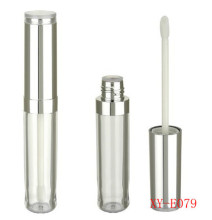 Pretty Cylinder Shiny Silver Lipgloss Container