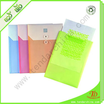 a4 plastic document wallet with elastic rope closure