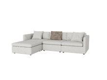 Padded Seat Fabric Sofa