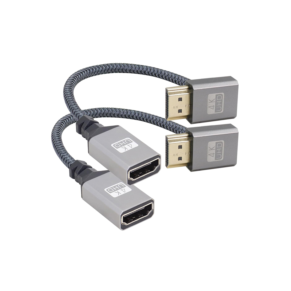 90 Degree Left Angle UHD 4K HDMI Female Connector