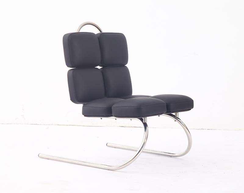 Aniline Leather Lounge Chair By Jean Dudon