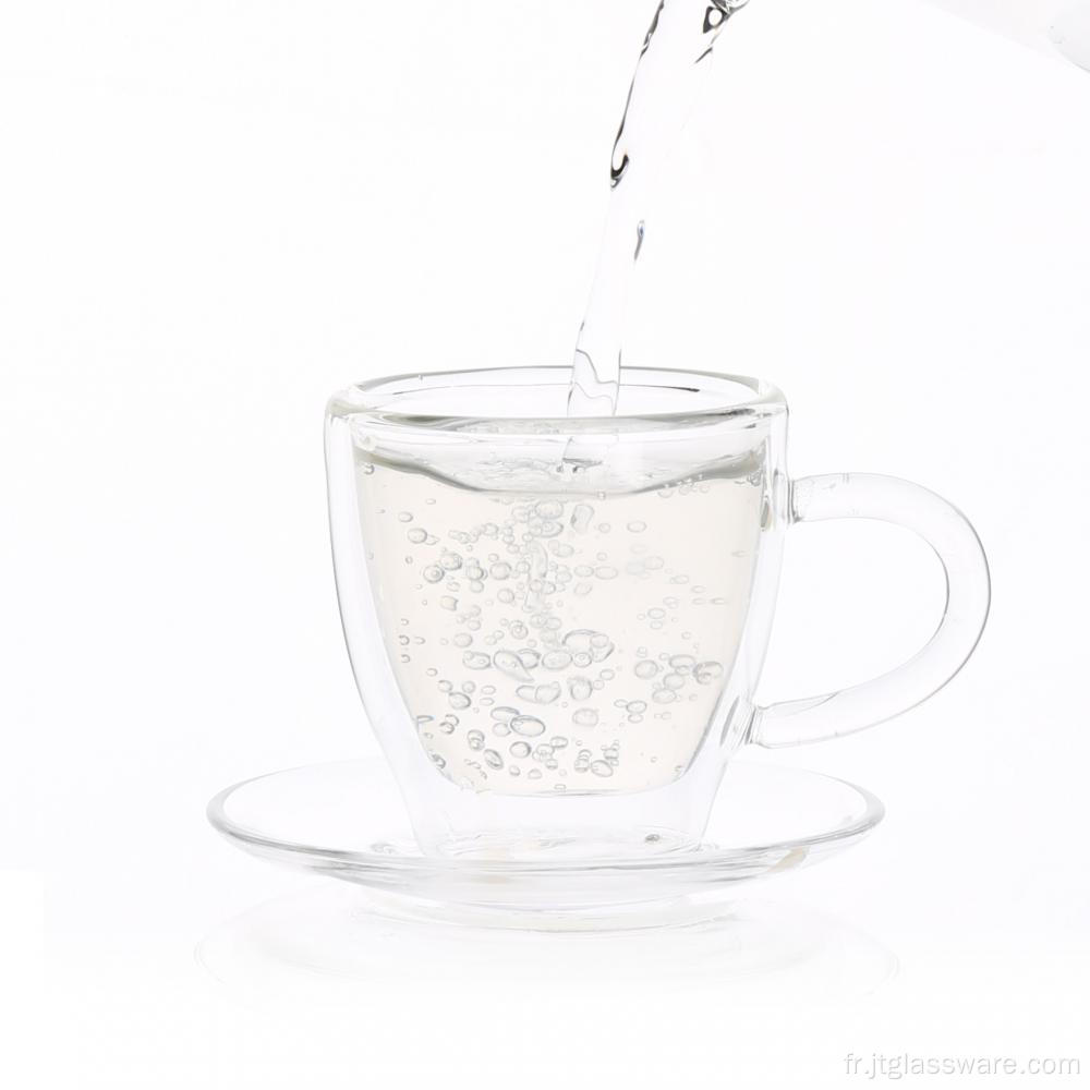 Tasse en verre personnalisée à double paroi pour Blue Mountain Coffee