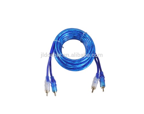 Made in China Nice Sound Quality 2rcas 5m Blue Flexible RCA Cable For Speaker