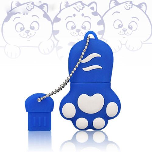 Linda unidad flash USB de dibujos animados en forma de garra de gato