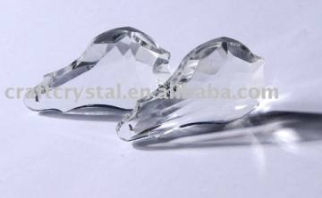 faceted crystal chandelier drop