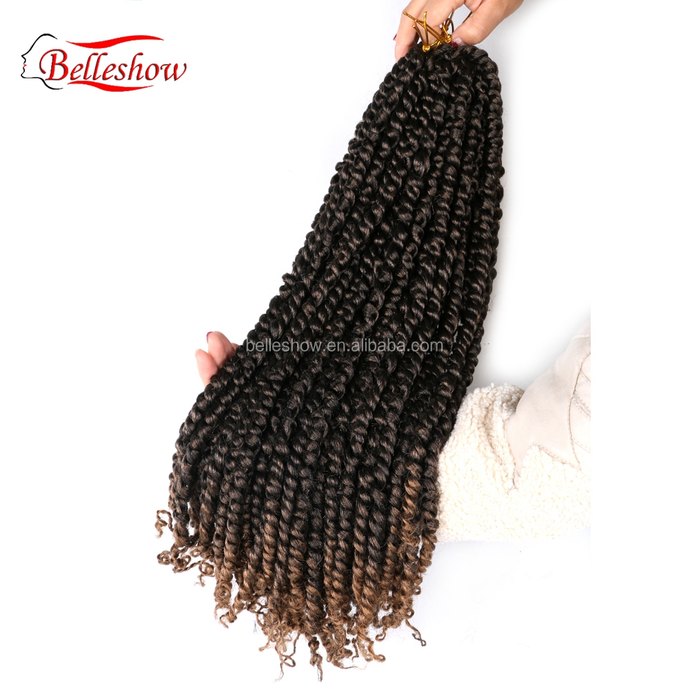 Wholesale Long Ombre Twist Crochet Loop pre twisted passion twist