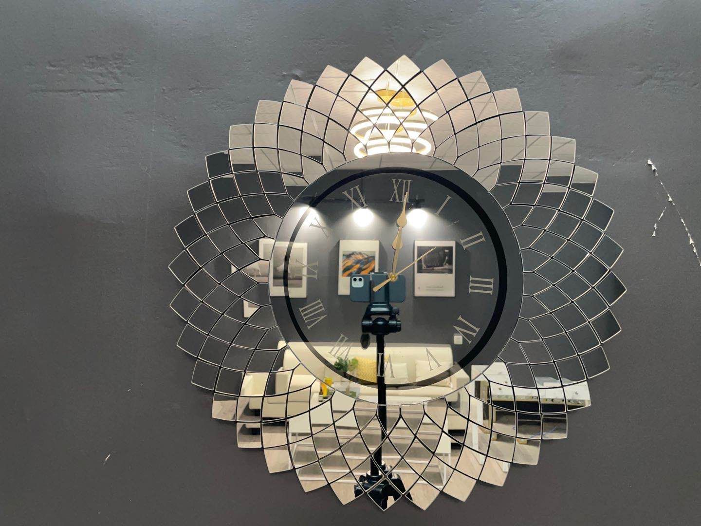 Mirror wall clock for cheap online sale