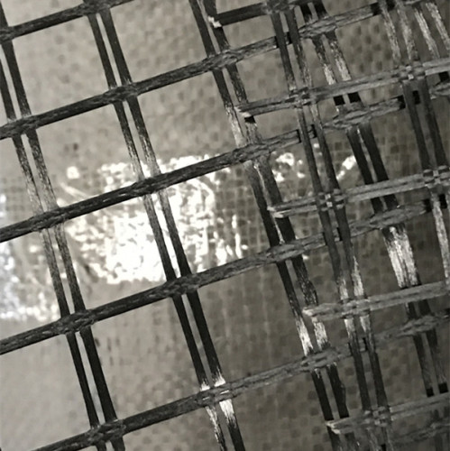 Asfaltbeläggning Självhäftande glasfiber Biaxial Geogrid