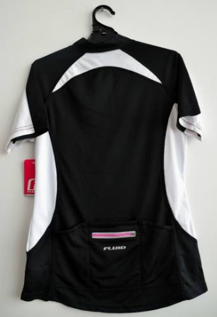 CC02-Black women's mesh cycling top with back pocket