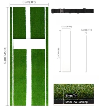 Premium 10' x 3' Baseball Pitching Mat with AntiFade Turf