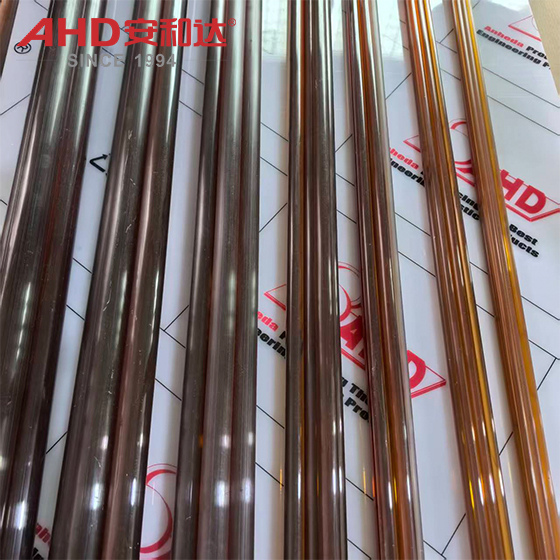 Прозрачный стержень PEI Янтарный, от 6 до 30 мм. Clear PEI Rod Amber 6mm to 30mm