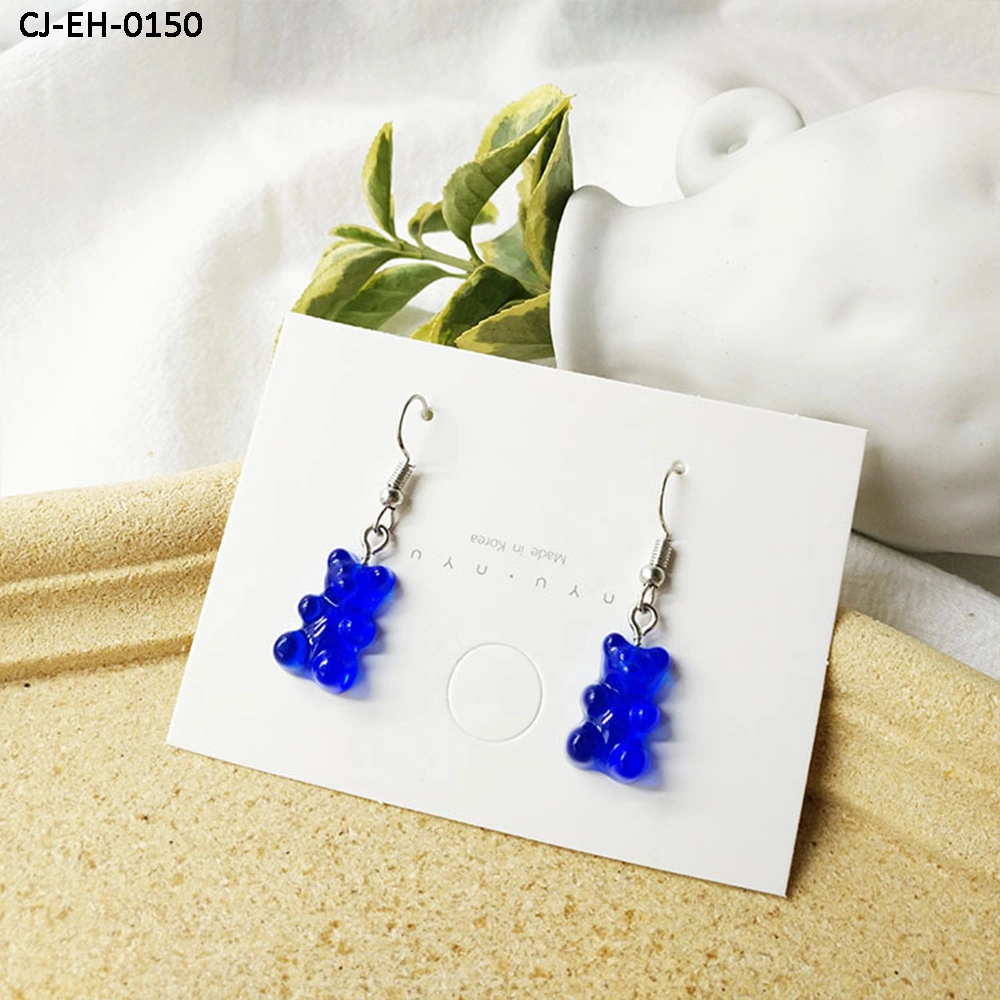 Factory Wholesale Gummy Colored Cartoon Gummy Bears Earrings, Ear Hooks, Ear Pins