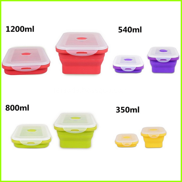 Elegant Fashionable Collapsibel Silicone Food Container Set