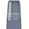 ABS time card holder/card rank for punch time card recorder