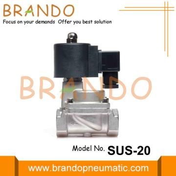 Válvula solenoide de acero inoxidable normalmente cerrada de 3/4 &#39;&#39; 220V