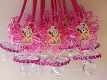 Baby Minnie Mouse Pacifier Necklaces For Baby Shower Game Favors