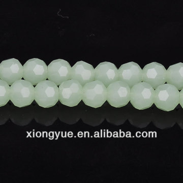 Fashion imitated jade faceted jewelry glass round beads