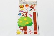 Animal world cartoon design height sticker for kids room