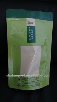 Laminated foil grean tea packing pouch